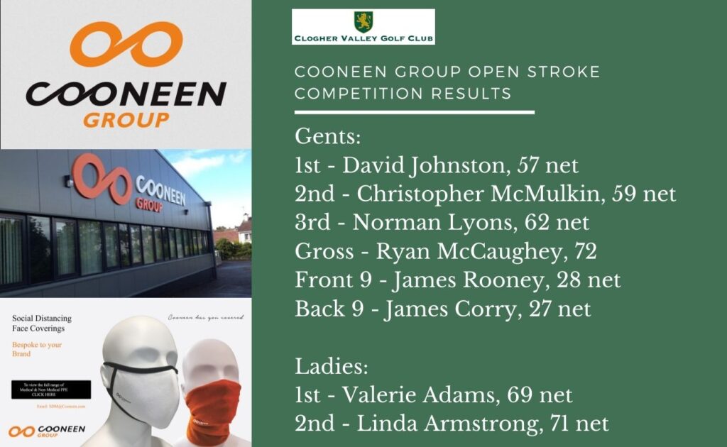 RESULTS - Cooneen Group Open Stroke Competition