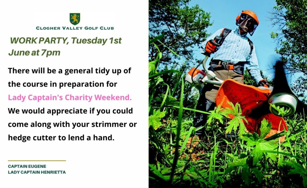 Course Tidy-Up | Tuesday, 1st June @ 7pm