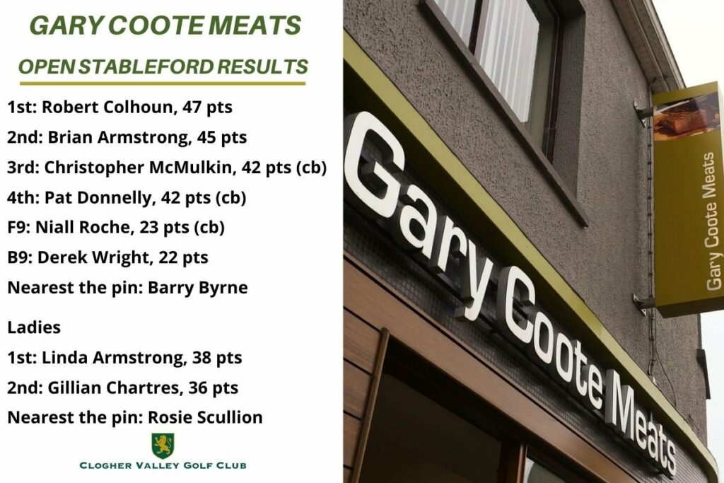 Results Gary Coote Meats Competition